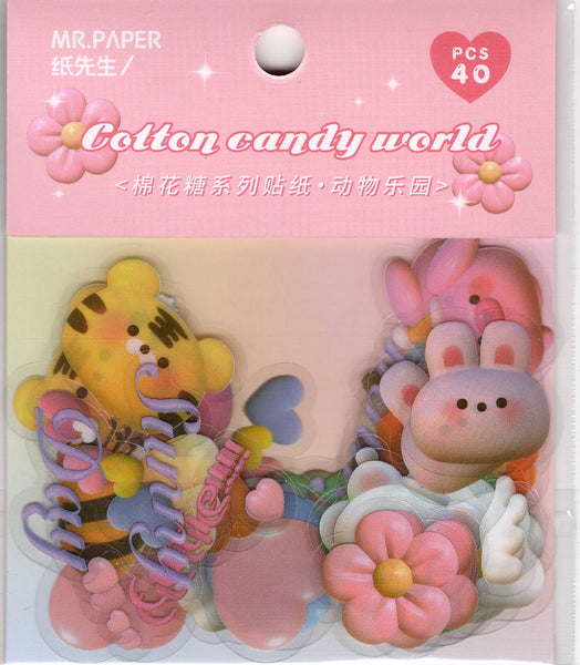 Mr. Paper Cotton Candy World Sticker Sack