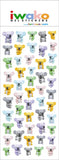 Iwako Koala Gel Sticker Sheet