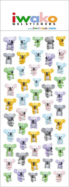 Iwako Koala Gel Sticker Sheet