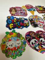 Loose 10Pc Kawaii Sticker Flake Grab Bag - Themed - Vintage - Jumbo Stickers
