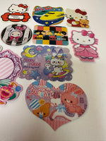 Loose 10Pc Kawaii Sticker Flake Grab Bag - Themed - Vintage/Contemporary - Jumbo Stickers