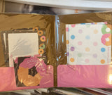 Q-Lia Donut Vintage Folder Letter Set