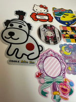 Loose 10Pc Kawaii Sticker Flake Grab Bag - Themed - Vintage/Contemporary - Jumbo Stickers