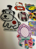 Loose 10Pc Kawaii Sticker Flake Grab Bag - Themed - Vintage/Contemporary - Jumbo Stickers