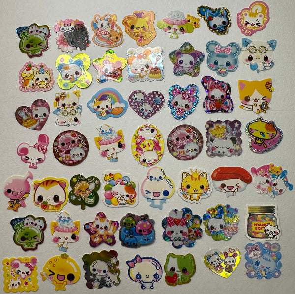 Loose 50Pc Kawaii VERY VINTAGE Sticker Flake Grab Bag