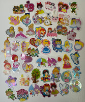 Loose 50Pc Kawaii Sticker Flake Grab Bag - Themed - Vintage/Contemporary - Fairy Tale