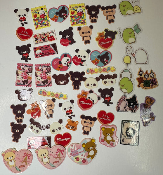Loose 50Pc Kawaii Sticker Flake Grab Bag - Themed - Vintage/Contemporary - San-x