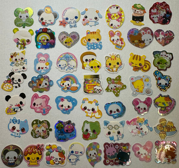Loose 50Pc Kawaii VERY VINTAGE Sticker Flake Grab Bag