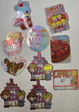 Loose 10Pc Kawaii Sticker Flake Grab Bag - Themed - Vintage - Medium Stickers