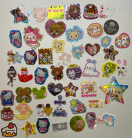 Loose 50Pc Kawaii VINTAGE Sticker Flake Grab Bag