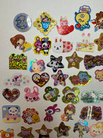 Loose 50Pc Kawaii VINTAGE Sticker Flake Grab Bag