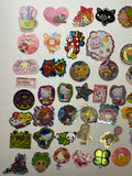 Loose 50Pc Kawaii VINTAGE Sticker Flake Grab Bag