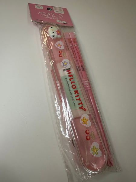 Sanrio 1998 Vintage Hello Kitty Rare Chopsticks W/ Case