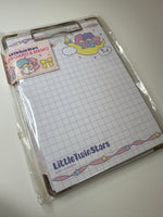 Sanrio 2014 Little Twin Stars Rare Memo Pad Clipboard