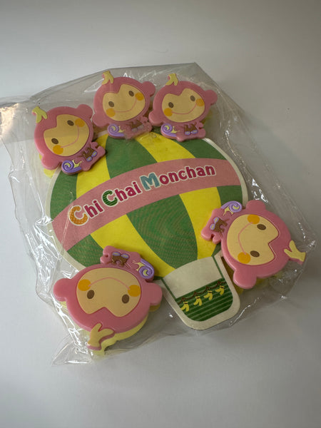 Sanrio 2007 Vintage Chi Chai Monchan Rare Clip Set Of 5