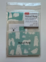 Daiso Polar Bear Animal Party Mini Letter Set