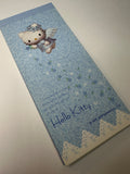 Sanrio 2000 Vintage Hello Kitty Blue Angel Rare Long Memo Pad