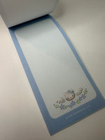 Sanrio 2000 Vintage Hello Kitty Blue Angel Rare Long Memo Pad