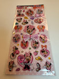 Sun Star Disney Vintage Minnie Mouse Rare PVC Sticker Sheet