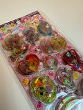 Kamio Vintage Dolly Berries Rare 3D Water Shaker Sticker Sheet