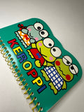 Sanrio 1997 Vintage Keroppi Rare Small Spiral Notebook