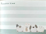 Crux Fuwatto Time Bunny & Dog Mini Memo Pad