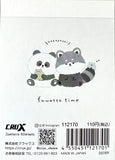 Crux Fuwatto Time Panda & Raccoon Mini Memo Pad