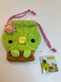 San-x 2008 Vintage Sabo Kappa Rare Plushie Drawstring Bag