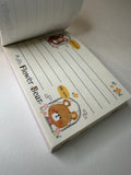 Crux Vintage Flower Bear Rare Mini Memo Pad