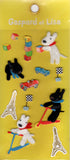 Gaspard Et Lisa Vintage 2009 Rare 3D Sticker Sheet