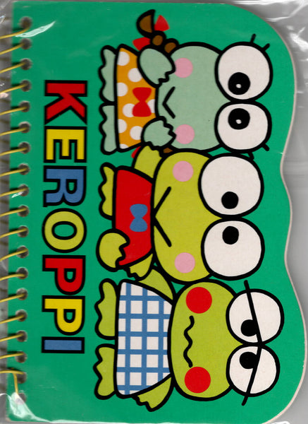 Sanrio 1997 Vintage Keroppi Rare Small Spiral Notebook