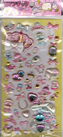 Kamio Vintage Jewelry Rare 3D Gem Sticker Sheet