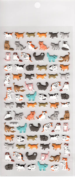 Cats Puffy Sticker Sheet