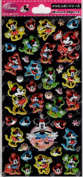 Sun Star Disney Vintage Minnie Mouse Deadstock Rare Puffy Sticker Sheet