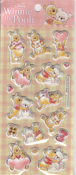 Disney Winnie The Pooh Deadstock Puffy Sticker Sheet