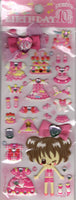 Kamio Vintage October Birthday Rare Puffy 3D Sticker Sheet