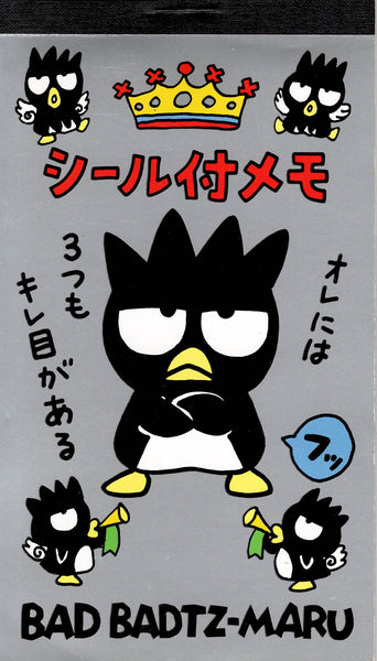 Sanrio 1995 Vintage Badtz-Maru Rare Long Memo Pad
