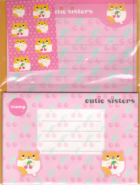 Basel Co Vintage Cutie Sisters Hamsters Rare Letter Set