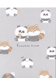 Crux Fuwatto Time Panda & Raccoon Mini Memo Pad