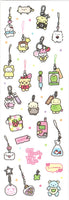 Kawaii Key Chain Charm Sticker Sheet