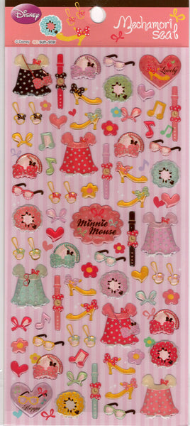 Sun Star Disney Vintage Minnie Mouse Deadstock Rare PVC Sticker Sheet