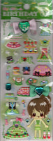 Kamio Vintage May Birthday Rare Puffy 3D Sticker Sheet