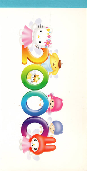 Sanrio 2000 Vintage Sanrio Characters Rare Long Memo Pad