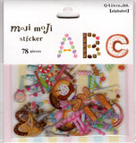 Q-Lia Vintage ABC Rare Sticker Sack