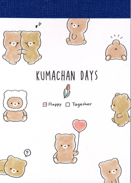 Crux Kumachan Days Mini Memo Pad