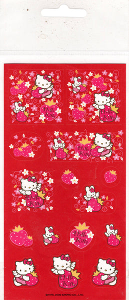 Sanrio 2009 Vintage Hello Kitty Rare Sticker Sheet