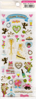 Kamio Vintage Happy Wedding Rare PVC Sticker Sheet