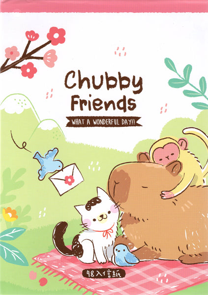 Capybara Chubby Friends Loose Leaf Letter Pad