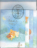 San-x 2019 Rilakkuma & Chairoikoguma Letter Set