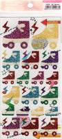 Kamio Vintage Roller Skates Rare Glitter Sticker Sheet